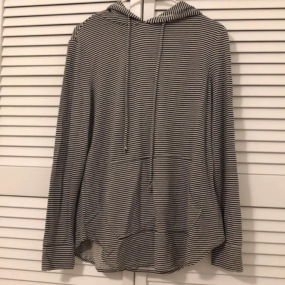 Workshop Tunic Top with Hoodie, Size S